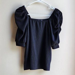 Vince Camuto Black Poofy Shortsleeve Jersey Size XS